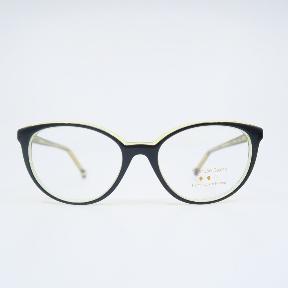 Nathalie Blanc OLIVIA MH Col. 124 Black Cat Eye, New, Women's Eyeglasses Frames.